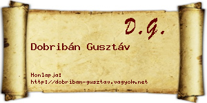 Dobribán Gusztáv névjegykártya